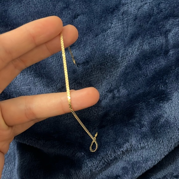 Estate Vintage 14K Real Solid Yellow Gold C Cobra Link Chain Bracelet 7” - Picture 7 of 12